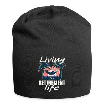 Living the retirement life, pensioner in hammock - Jersey Beanie - black - Front