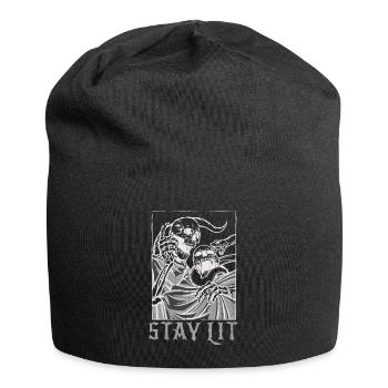 Skeleton Bones Tarot Card Occult Stay Gothic - Jersey-Beanie - Schwarz - Vorne