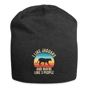 I like Jaguars Gift Humor Animals - Jersey Beanie - charcoal grey - Front