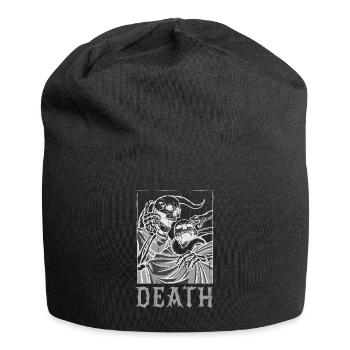 Skeleton Bones Tarot Card Occult Death Gothic - Jersey-Beanie - Schwarz - Vorne