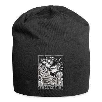 Skeleton Bones Tarot Card Occult Strange Gothic - Jersey-Beanie - Schwarz - Vorne