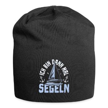 Ich bin dann mal segeln - Jersey-Beanie - Schwarz - Vorne