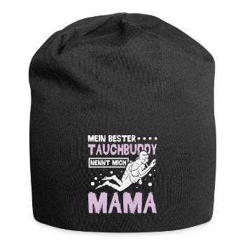Mein bester tauchbuddy nennt mich Mama - Jersey-Beanie - Schwarz - Vorne