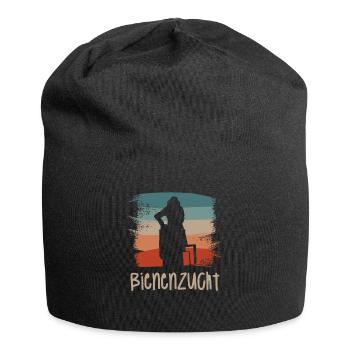 Retro Vintage Classic Beekeeping Beekeeper - Jersey-Beanie - Schwarz - Vorne