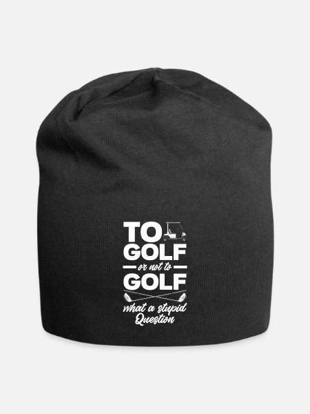 Lustiges Golfen Golf Golfer Geschenk - Jersey-Beanie - Schwarz
