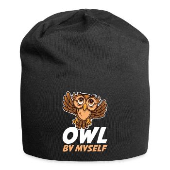 Owl Par Moi-même Owl Cadeau - Bonnet en jersey - noir - Devant