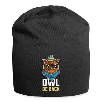 Owl Be Back Owl Cadeau - Bonnet en jersey - noir - Devant