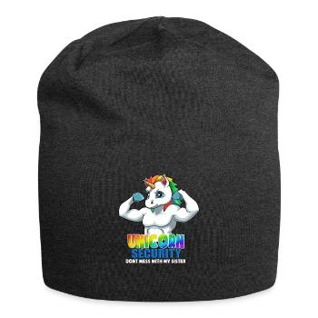 Einhorn Bruder Bodybuilding - Lustiger großer - Jersey-Beanie - Anthrazit - Vorne