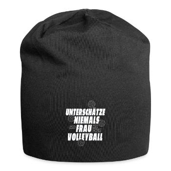 Joueur de volleyball - Volleyball Beach volleyball - Bonnet en jersey - noir - Devant