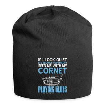 You Haven't Seen Me With My Cornet Playing Blues - Jersey Beanie - black - Front