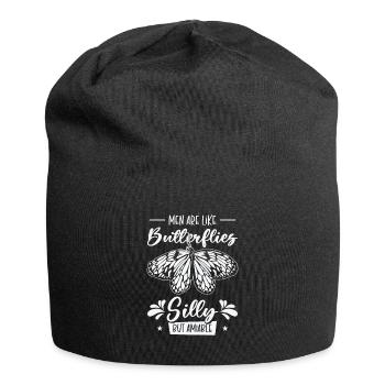 Himmlischer Schmetterling Silly Men - Jersey-Beanie - Schwarz - Vorne