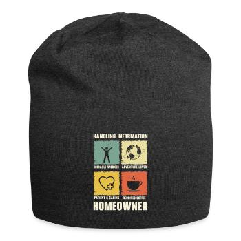 Neuer Hauseigentümer Informationen zum Umgang mit - Jersey-Beanie - Anthrazit - Vorne