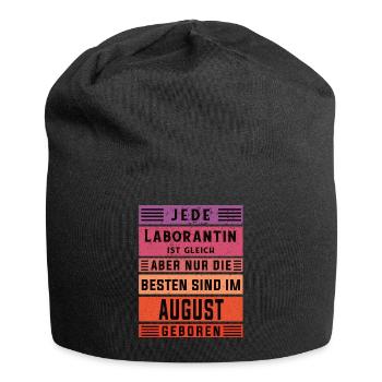 Chemiker Geburtstag August geboren Laborantin - Jersey-Beanie - Schwarz - Vorne