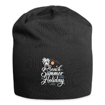 Beach Summer Holiday Holiday Leisure Holidays - Jersey Beanie - black - Front