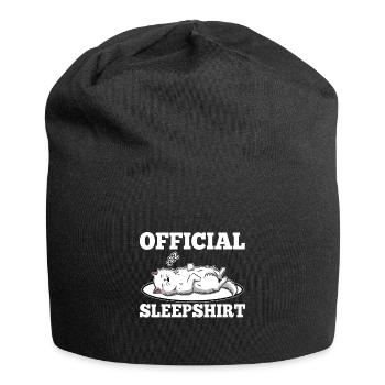Official sleep shirt cat - Jersey Beanie - black - Front