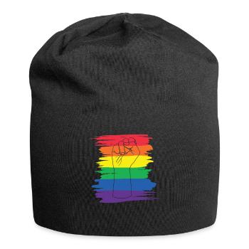 LGBTQ Nonbinary Colorful Rainbow Flag LGBTQ+ Pride - Jersey Beanie - black - Front