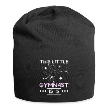 Cette petite gymnaste a 5 ans - Bonnet en jersey - noir - Devant