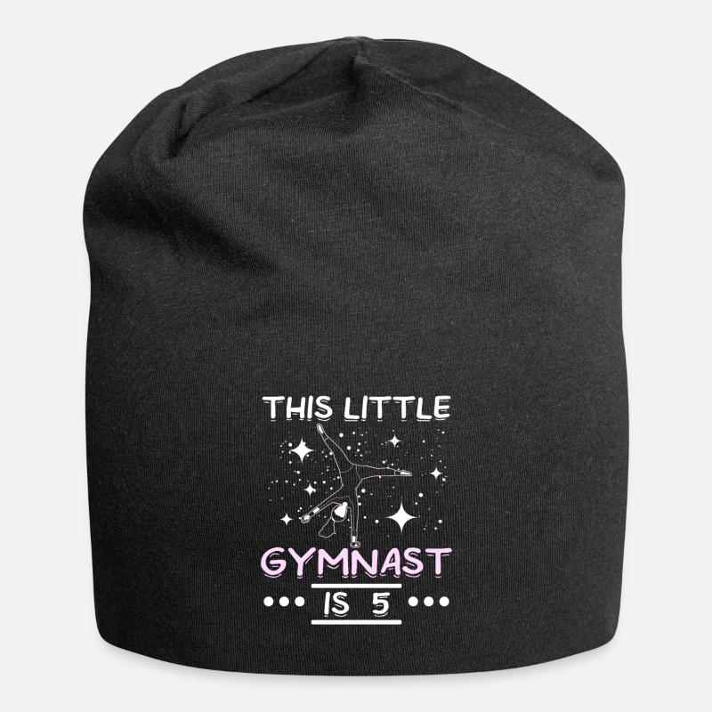 This little gymnast is 5 - Jersey-Beanie - Schwarz