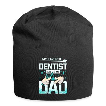 Mon dentiste préféré m’appelle papa - Bonnet en jersey - noir - Devant