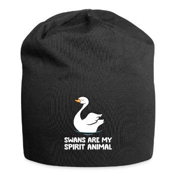 Les cygnes sont mon âme animale Funnier - Bonnet en jersey - noir - Devant