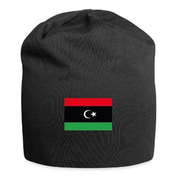 Official Libya Flag Libyan Country Pride - Jersey Beanie - black - Front