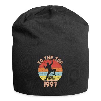 Geburtstag Klettern Bouldern seit März 1997 - Jersey-Beanie - Schwarz - Vorne
