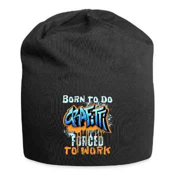 Graffiti style, funny saying Born-to-do-Grafitti - Jersey Beanie - black - Front