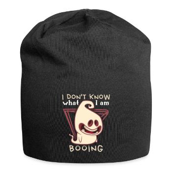 Lustiger-Geist, Boo-Schrecken Spruch Halloween - Jersey-Beanie - Schwarz - Vorne