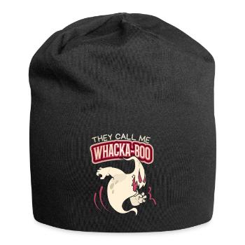 Funny ghost, saying Halloween Whacka-Boo - Jersey Beanie - black - Front