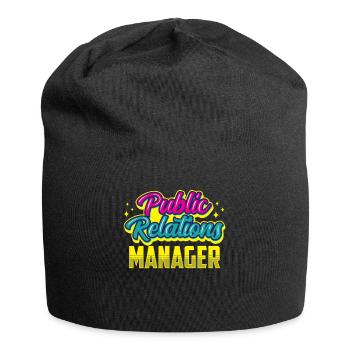Manager for Public Relations Job PR Profession - Jersey Beanie - black - Front