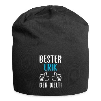 Erik Vorname Name Geburtstag - Jersey-Beanie - Schwarz - Vorne