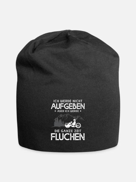 Ich Werde Nicht Aufgeben Fluchen Handbike - Jersey-Beanie - Schwarz