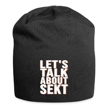 let's talkabout sekt - Jersey-Beanie - Schwarz - Vorne