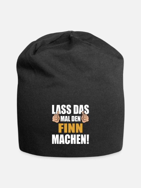Lass das mal den Finn machen - Jersey-Beanie - Schwarz