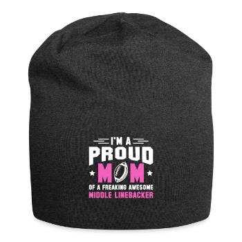 Im A Proud Mom Of A Middle Linebacker - Jersey-Beanie - Anthrazit - Vorne