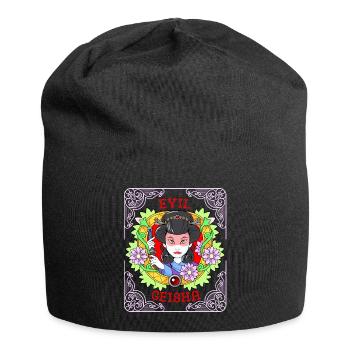Geisha-Girl, Japan, Comic Style, - Jersey-Beanie - Schwarz - Vorne