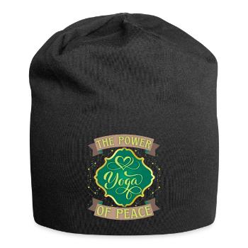 Yoga, Peace, The-Power-Of-Peace, Saying - Jersey Beanie - black - Front