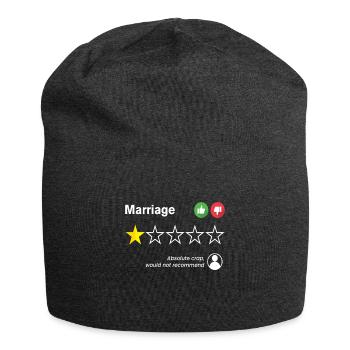Marriage Rating Absolute Crap Divorce - Jersey Beanie - charcoal grey - Front