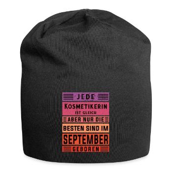 Maskenbildner Geburtstag September geboren - Jersey-Beanie - Schwarz - Vorne