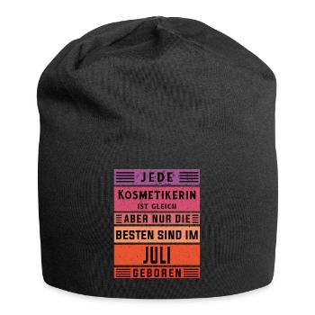 Maskenbildner Geburtstag Juli geboren Kosmetikerin - Jersey-Beanie - Schwarz - Vorne