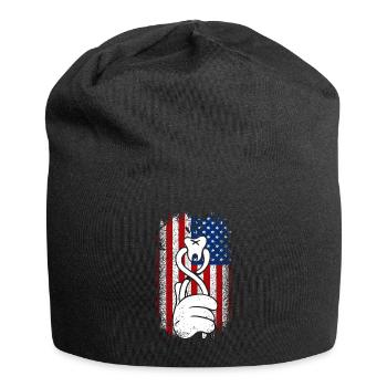 Usa American Flag Dentist 4 juillet - Bonnet en jersey - noir - Devant