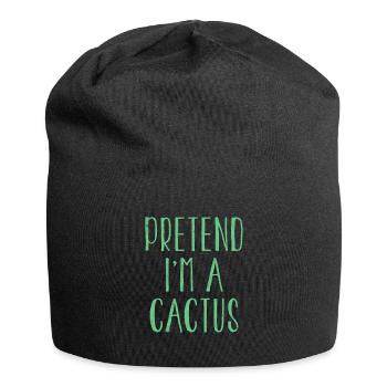 Drôle de prétendant que je suis cactus costume pour Halloween - Bonnet en jersey - noir - Devant