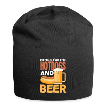 Hot Dog Hot Dogs Liebhaber Geschenk - Jersey-Beanie - Schwarz - Vorne