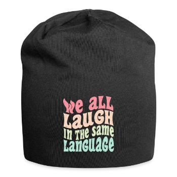 We all laugh in the same language Toleranz & Liebe - Jersey-Beanie - Schwarz - Vorne