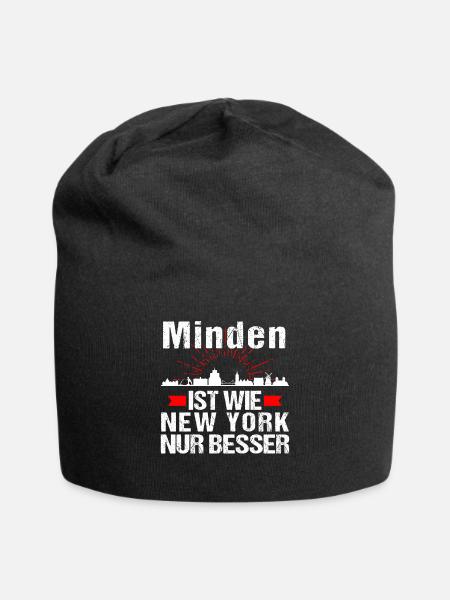 Minden Ist Wie New York Nur Besser - Jersey-Beanie - Schwarz