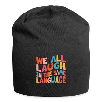 We all laugh in the same language Toleranz & Liebe - Jersey-Beanie - Schwarz - Vorne
