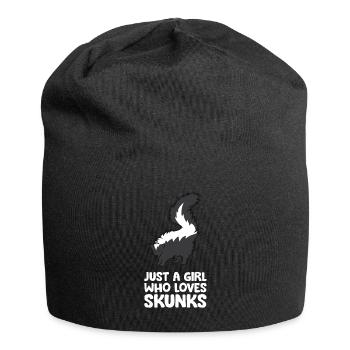 Juste une fille qui aime les mouffettes - Bonnet en jersey - noir - Devant