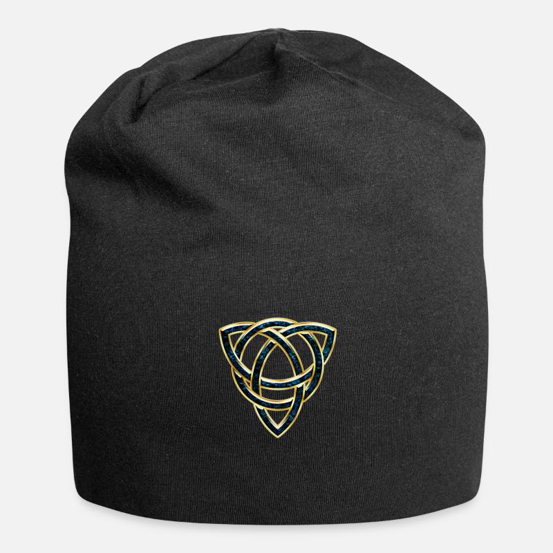Symbole du nœud celtique Wicca Irish Magic - Bonnet en jersey - noir