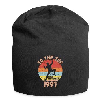 Geburtstag Klettern Bouldern seit September 1997 - Jersey-Beanie - Schwarz - Vorne