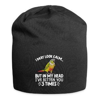 Molinasittich Perroquet Oiseau Perruche du Soleil - Bonnet en jersey - noir - Devant